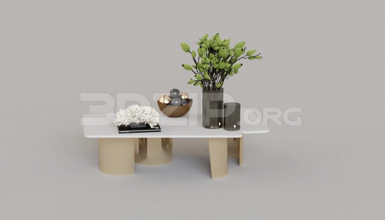 15070. Free 3Ds Max Tea Table Model Download