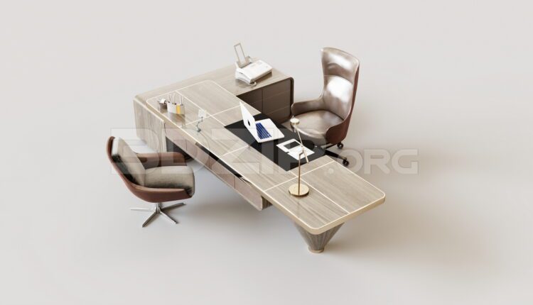15078. Free 3Ds Max Work Desk Model Download