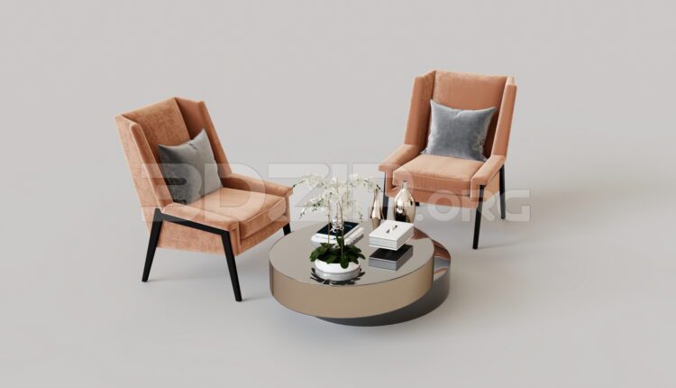 15081. Free 3Ds Max Armchair Model Download