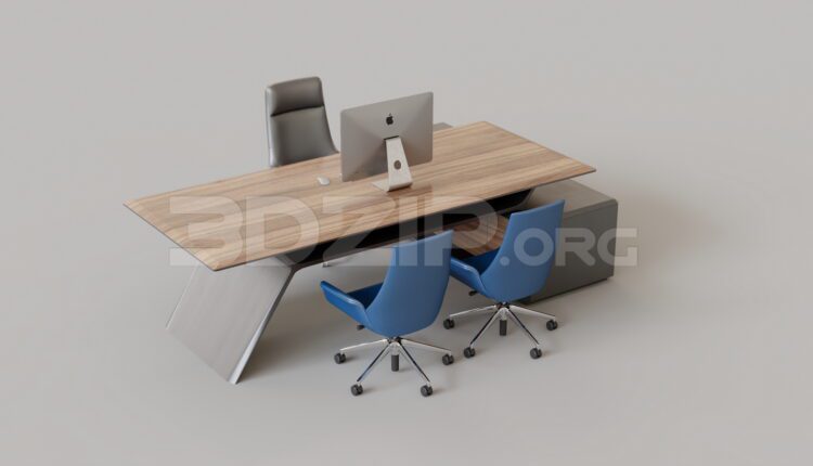 15112. Free 3Ds Max Work Desk Model Download