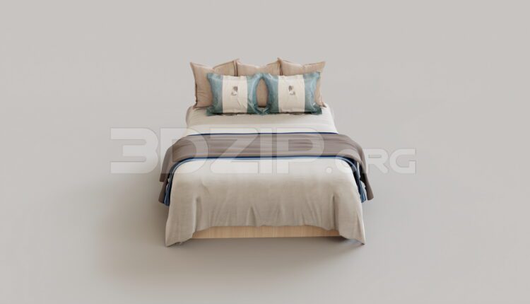 15153. Free 3Ds Max Bed Model Download