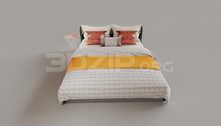 15174. Free 3Ds Max Bed Model Download