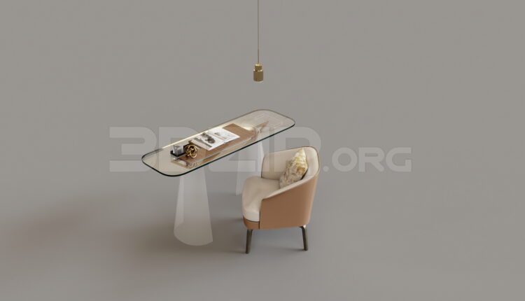15176. Free 3Ds Max Work Desk Model Download