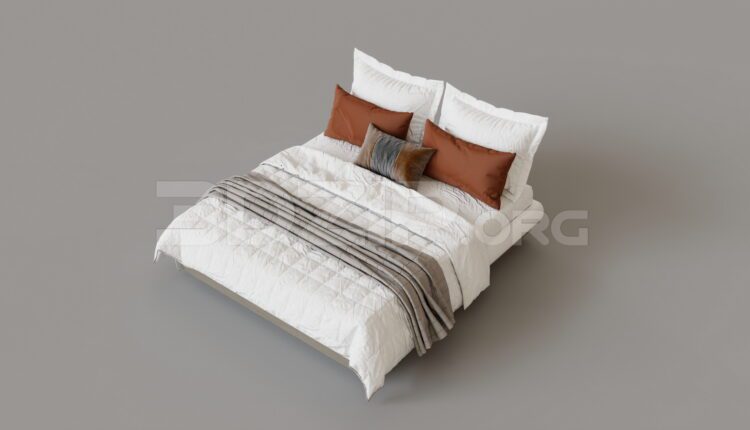 15195. Free 3Ds Max Bed Model Download