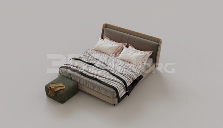 15198. Free 3Ds Max Bed Model Download