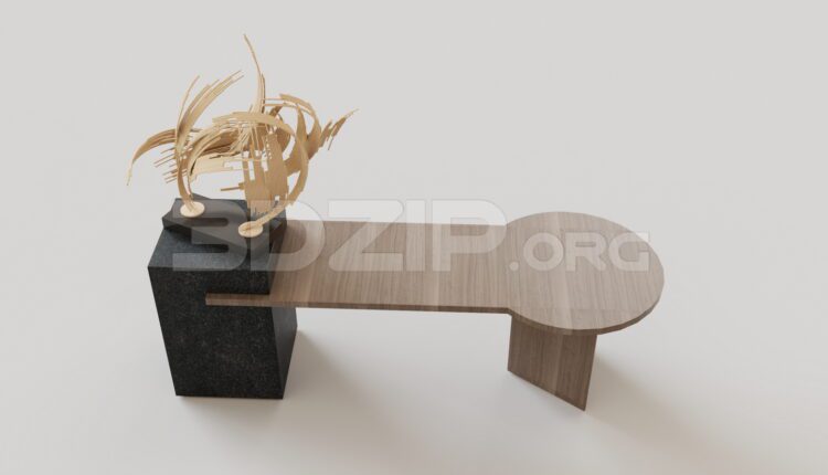 15244. Free 3Ds Max Work Desk Model Download