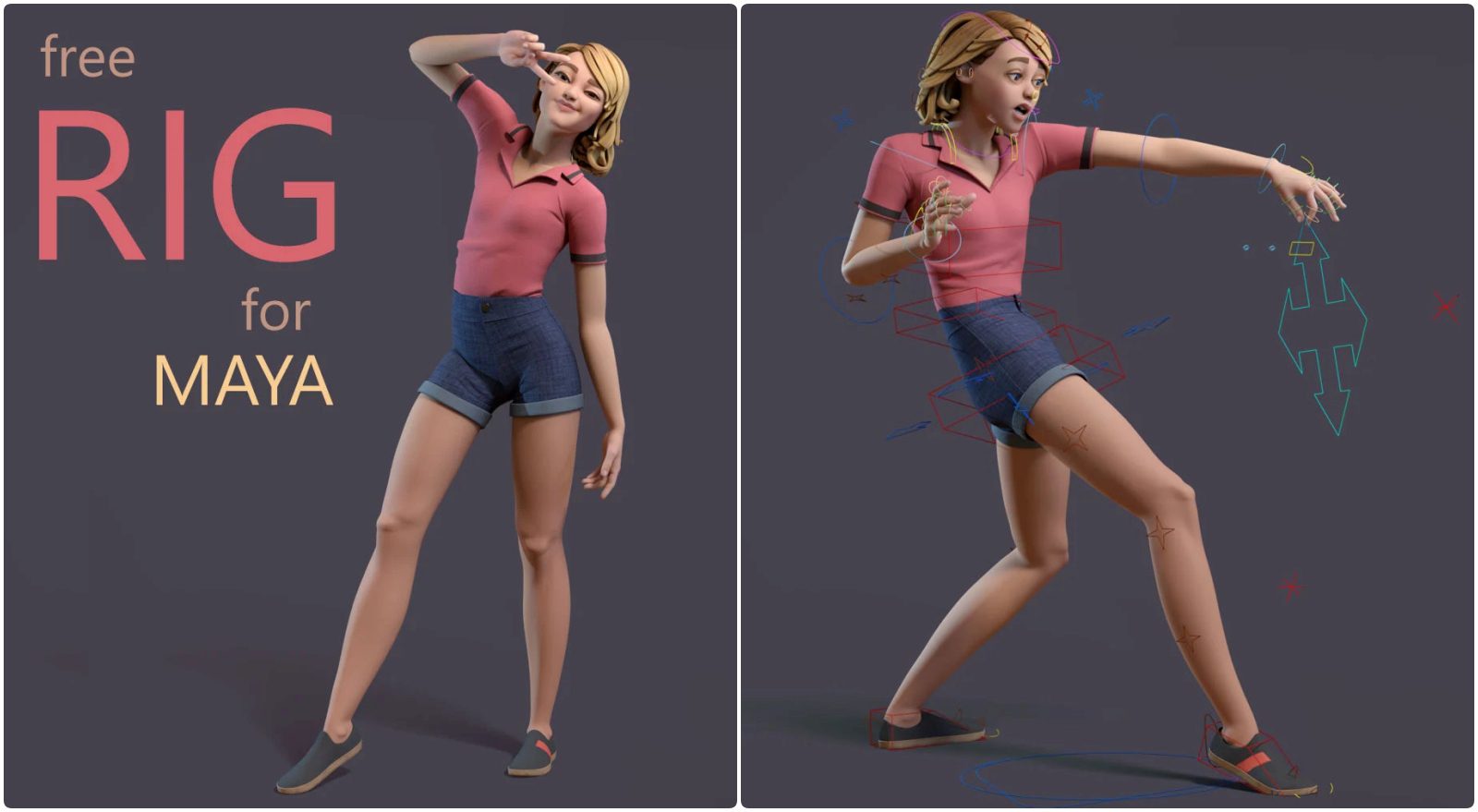 Download Free 3D Model Lou Rig By November17