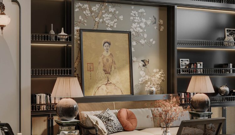 13701. 3Ds Max Indochine Living Room Interior Model Download by Giang Dinh Vu