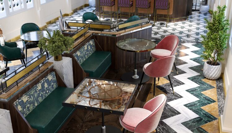 13708. Free 3Ds Max Restaurant Interior Model Download By Nguyen Khanh Duy
