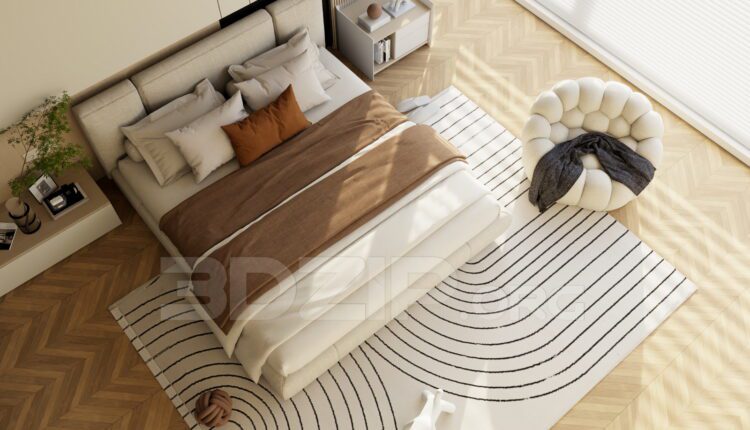 13709. Free 3Ds Max Bedroom Interior Model Download