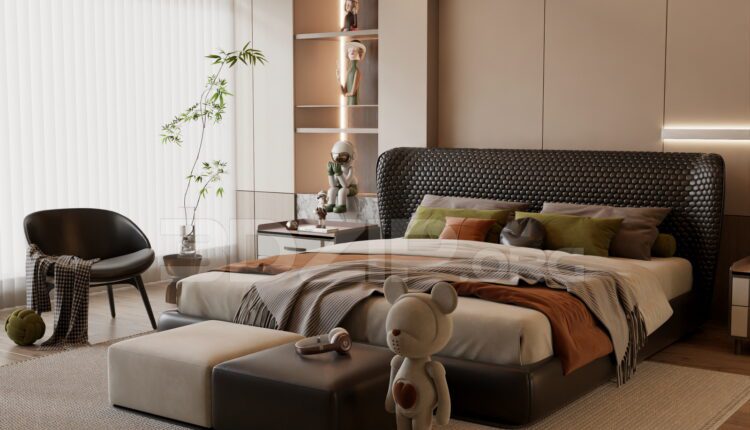 13718. Free 3Ds Max Bedroom Interior Model Download