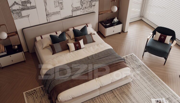 13733. Free 3ds Max Bedroom Interior Model Download
