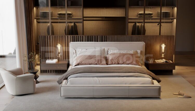 13734. Free 3ds Max Bedroom Interior Model Download (1)
