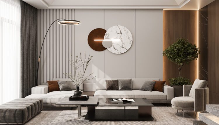 13740. 3ds Max Living Room – Kitchen Interior Model Download By Quoc Tung (1)