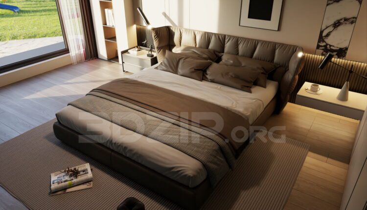 13754. Free 3ds Max Bedroom Interior Model Download (2)