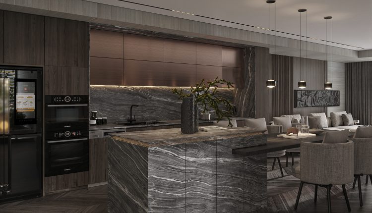 13765. 3ds Max Living Room – Kitchen Interior Model Download By 256 Studio (6)