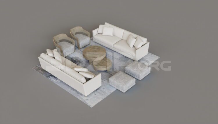 15256. Free 3Ds Max Sofa and Table- Chair Model Download