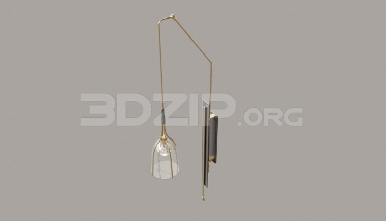 15359. Free 3Ds Max Wall Lamp Model Download
