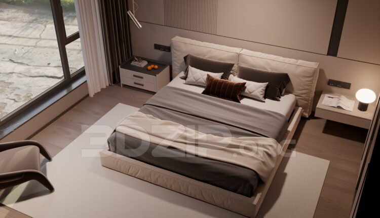 15361. Free 3Ds Max Bed Model Download
