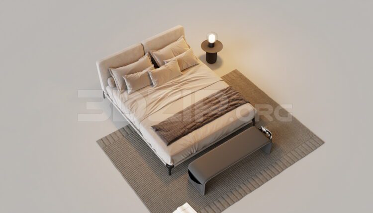 15373. Free 3Ds Max Bed Model Download