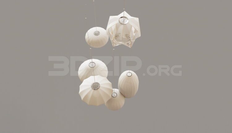 15395. Free 3ds Max Ceiling Light Model Download (1)