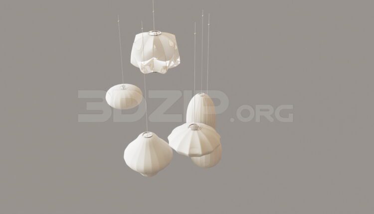 15395. Free 3ds Max Ceiling Light Model Download (2)