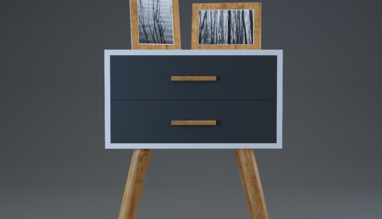 Download Free 3D Drawer cabinet 03 Model
