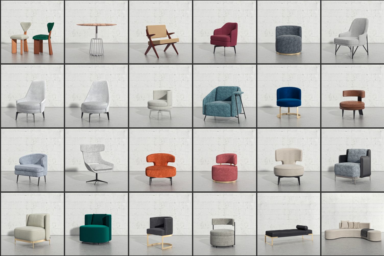 Free 3d Models - Furniture Pack +50 By Alexandre Meneses (1)