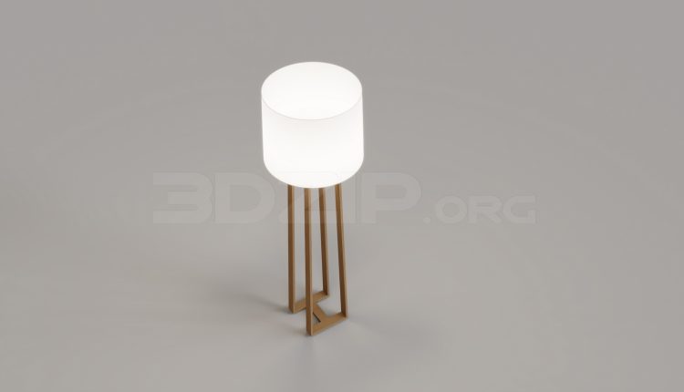 11963. Free 3ds Max Floor Lamp Model Download (1)