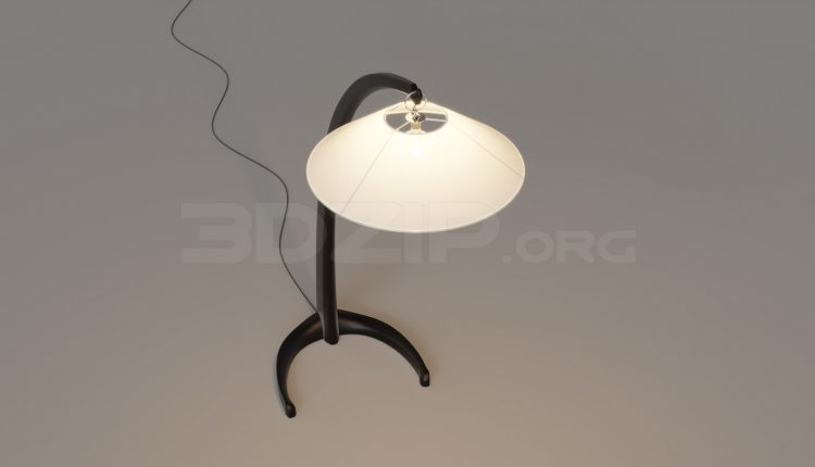11972. Free 3ds Max Floor Lamp Model Download (1)