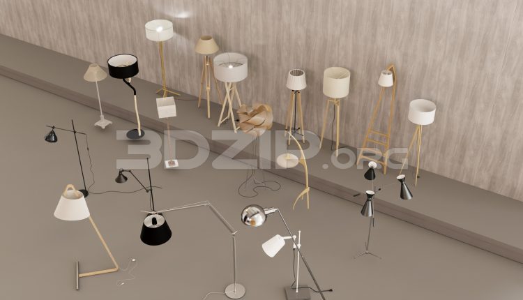 11973. Free 3ds Max Floor Lamp Models Download (2)