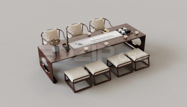 15402. Free 3ds Max Work Desk Model Download (1)