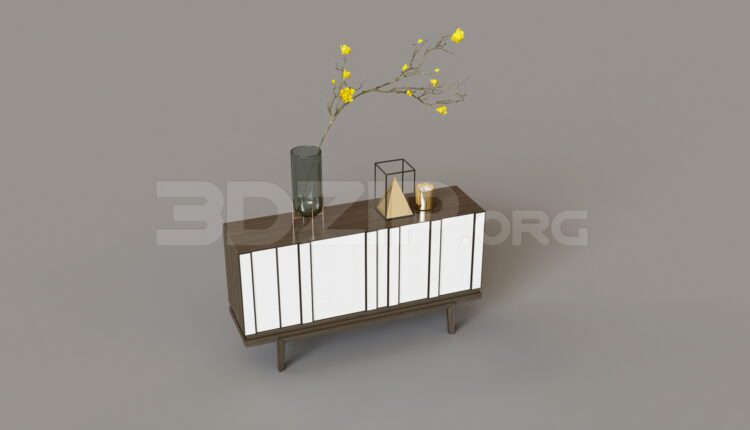 15406. Free 3ds Max Tv Cabinet Model Download (1)