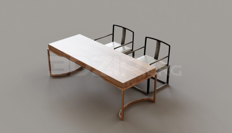 15409. Free 3ds Max Work Desk Model Download (1)