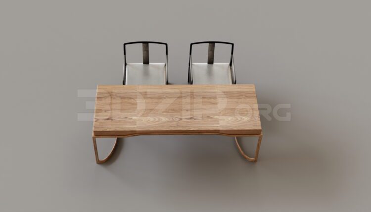 15409. Free 3ds Max Work Desk Model Download (2)