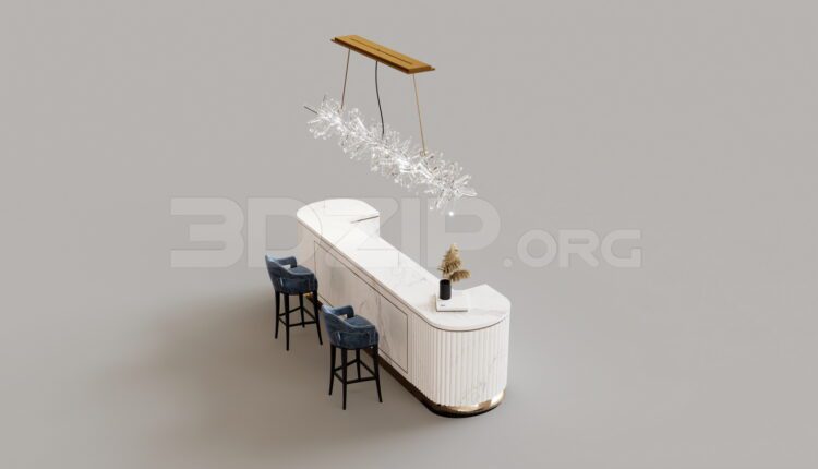 15419. Free 3ds Max Reception Desk Model Download (1)