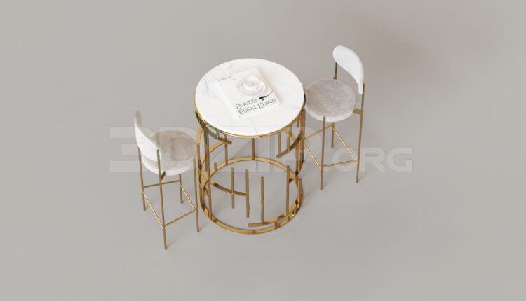 15429. Free 3ds Max Bar Stool Model Download (2)