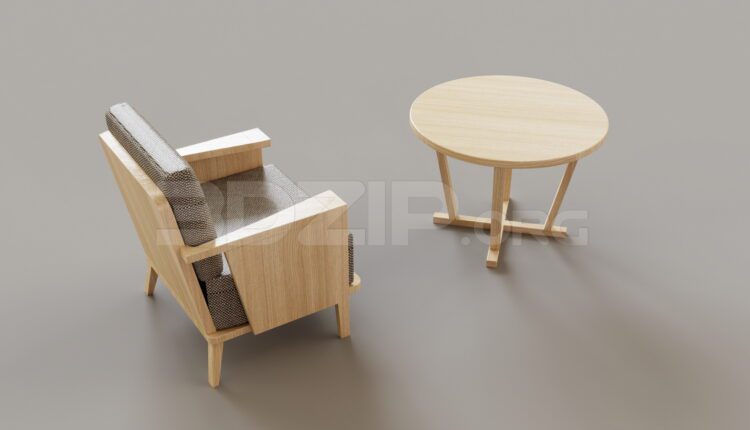 15440. Free 3ds Max Armchair Model Download (2)