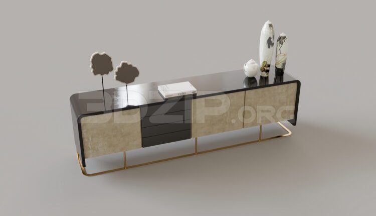 15447. Free 3ds Max Tv Cabinet Model Download (1)