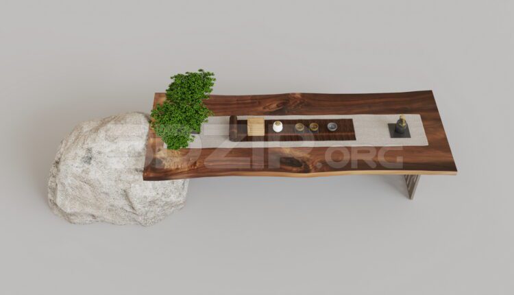 15454. Free 3ds Max Tea Table Model Download (2)