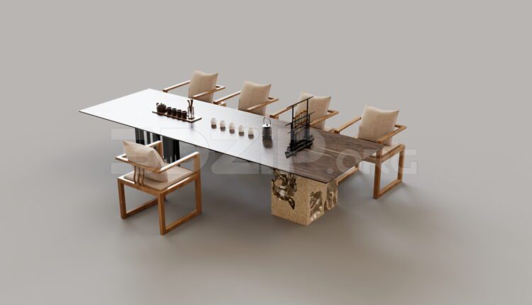 15458. Free 3ds Max Work Desk Model Download (2)