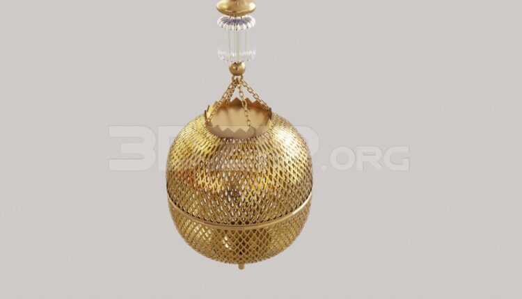 15467. Free 3ds Max Wall Lamp Model Download (2)