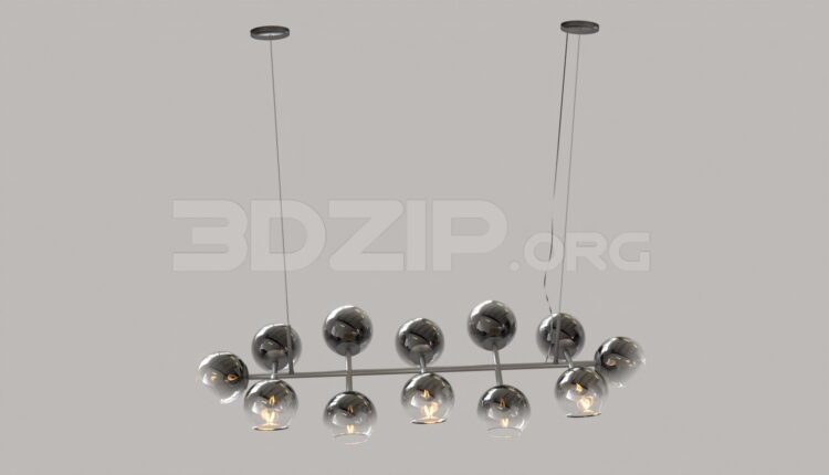 15478. Free 3ds Max Ceiling Light Model Download (2)