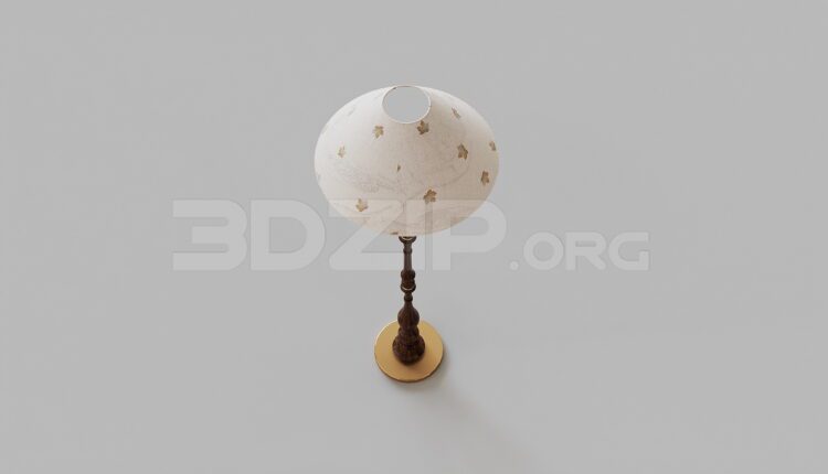 15495. Free 3ds Max Floor Lamp Model Download (2)