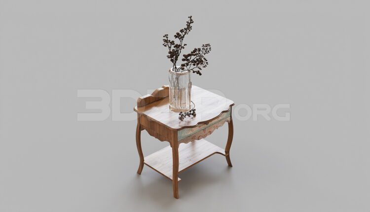 15500. Free 3ds Max Bedside Table Model Download (1)
