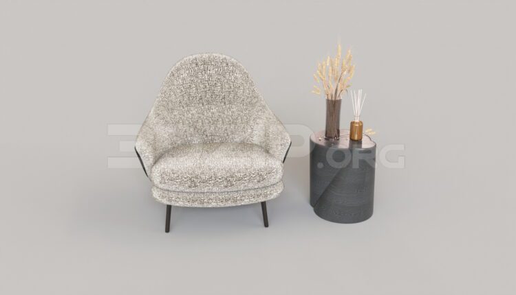15501. Free 3ds Max Armchair Model Download (2)