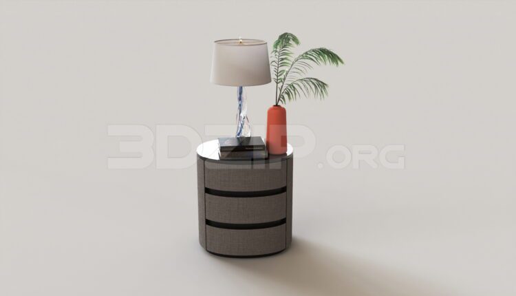 15512. Free 3ds Max Bedside Table Model Download (2)