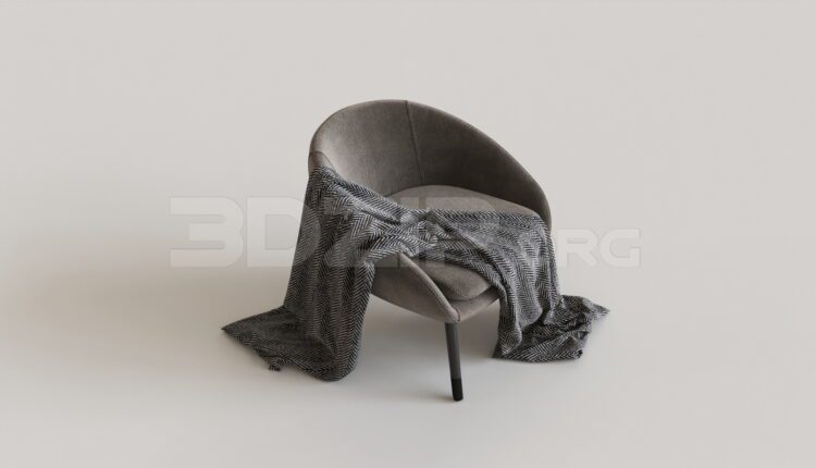 15513. Free 3ds Max Armchair Model Download (1)