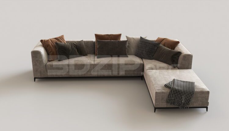 15517. Free 3ds Max Sofa Model Download (1)