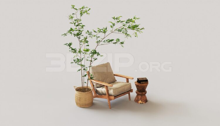 15518. Free 3ds Max Armchair Model Download (1)